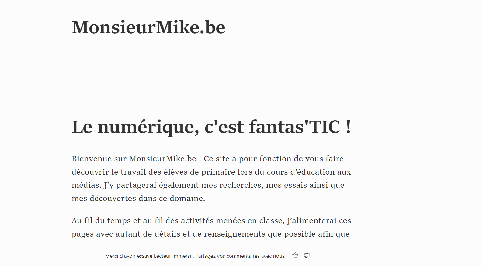 Le lecteur immersif