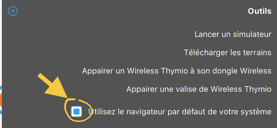 Lancement de Thymio Suite